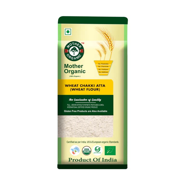 Mother Organic Wheat Chakki Atta - 1kg