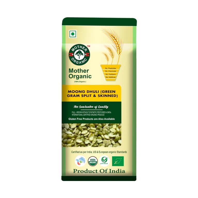 Mother Organic Moong Dhuli - 1kg