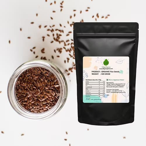 Village Organica flax seed - 500 gm