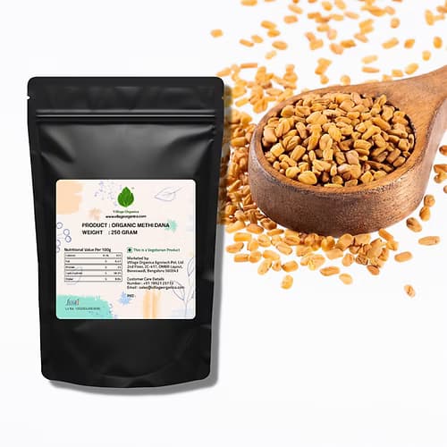 Village Organica methi dana fenugreek seeds - 1 kg