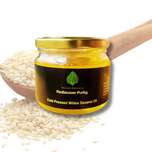 Village Organica cold pressed white sesame oil - 500 ml