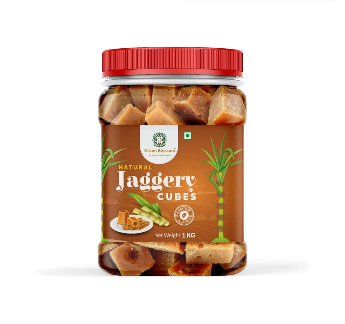 Green Blossom Oranic Jaggery Cubes - 400 Gm