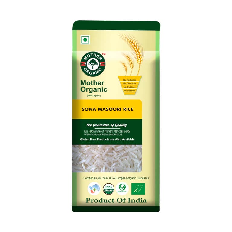 Mother Organic Sona Masoori Rice - 1kg