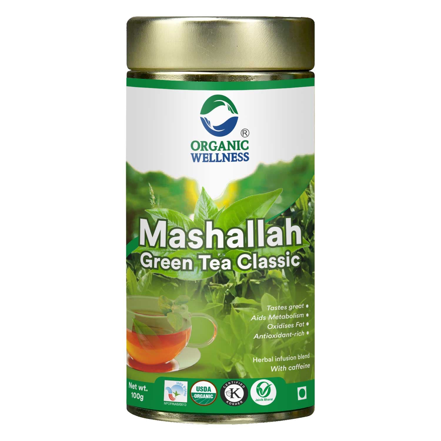 Tulsi Green Tea Classic 100 grams Tin Pack